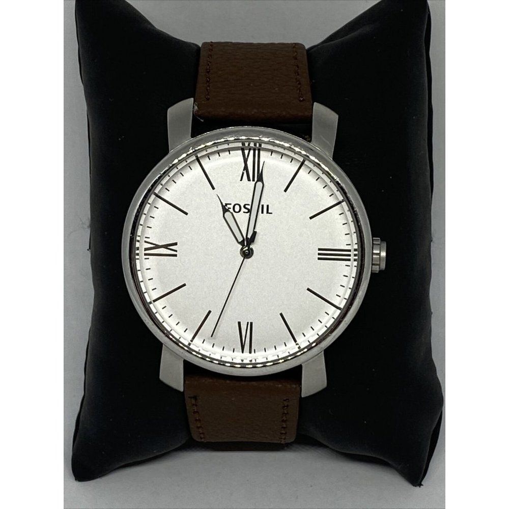 Fossil BQ2367 Men's Brown Leather White Analog Dia